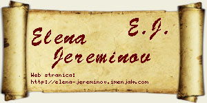 Elena Jereminov vizit kartica
